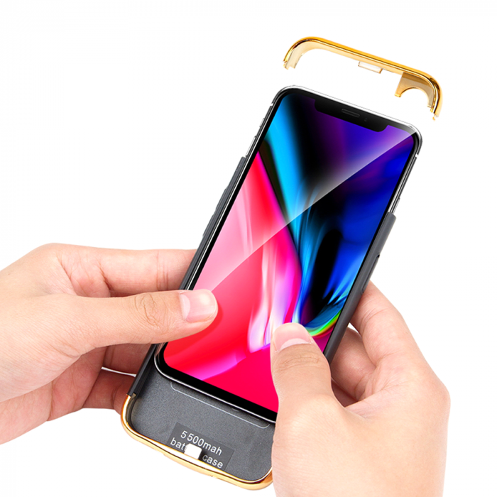 Чехол-аккумулятор для iPhone X/XS 5500 mAh Black/Gold
