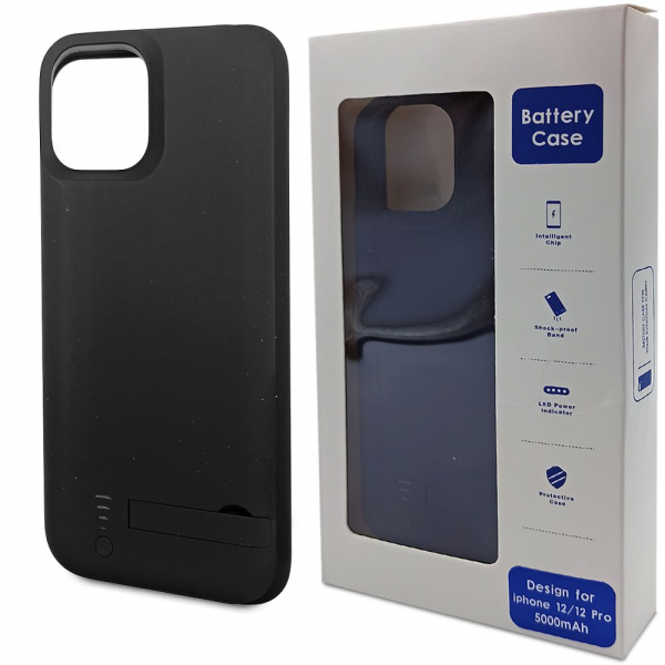 Чехол зарядка для iPhone 12/12 Pro 5000 mAh Black
