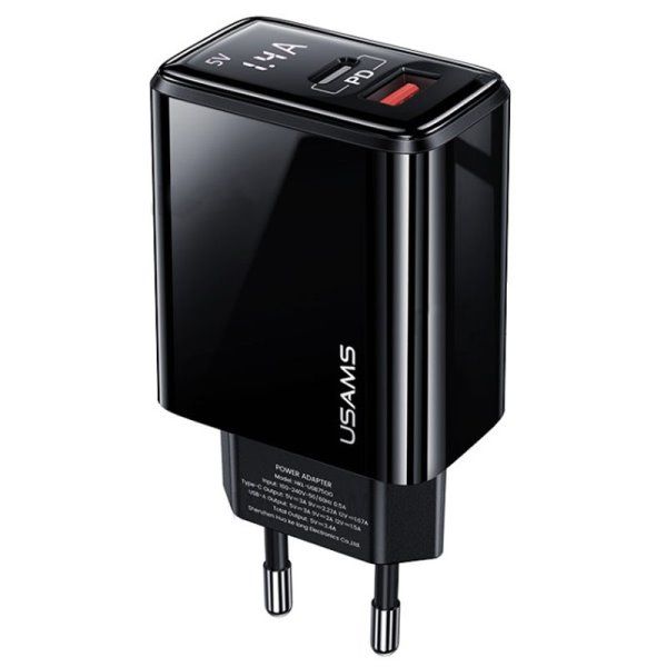 Зарядное устройство сетевое Usams US-CC133 T40 QC3.0 + PD 20W