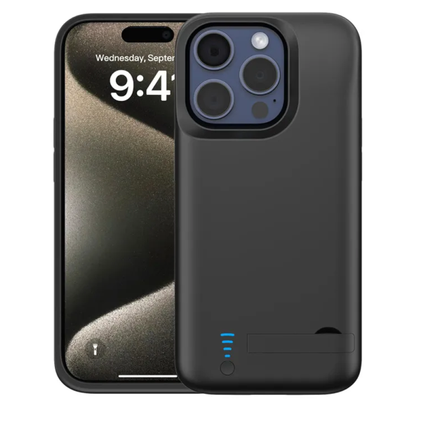 Чехол-зарядка для iPhone 15 Pro Max 6000 mAh black