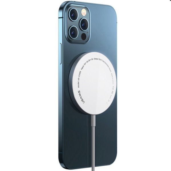 Беспроводное зарядное устройство Usams US-CD155 for iPhone 12, 15W, Type-C (магнитный)