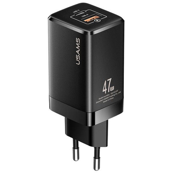Зарядное устройство сетевое Usams US-CC137 T41 47W GaN PD + QC Mini
