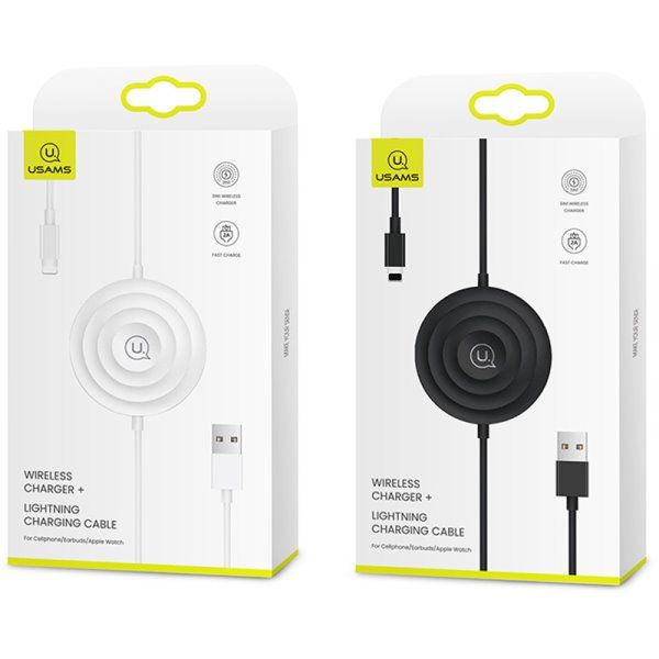 Беспроводное зарядное устройство Usams US-CC096 для Apple Watch + Lightning cable