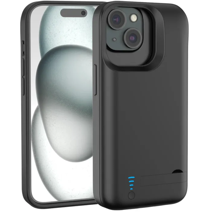 Чехол-зарядка для iPhone 15 5000 mAh black