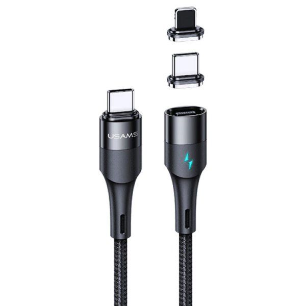Дата кабель Usams US-SJ507 U66 Magnetic Type-C to Lightning 20W + Type-C 60W (2m)