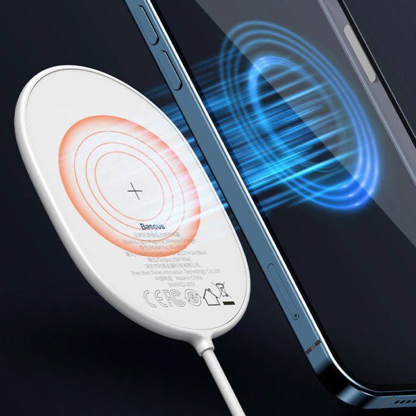 Беспроводное зарядное устройство Baseus Light Magnetic Wireless Charger for IP12 (WXQJ)