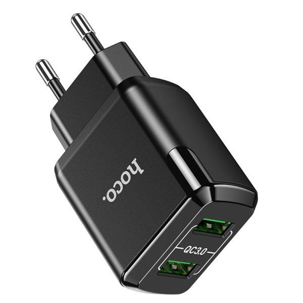 Зарядное устройство сетевое HOCO N6 QC3.0 (2USB/3A)