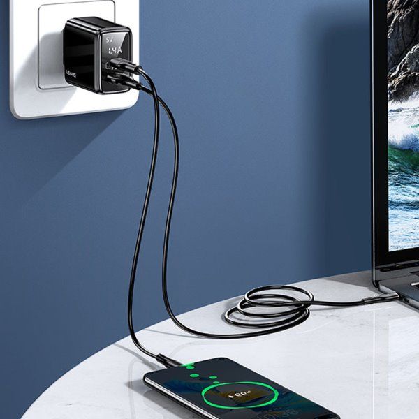 Зарядное устройство сетевое Usams US-CC133 T40 QC3.0 + PD 20W