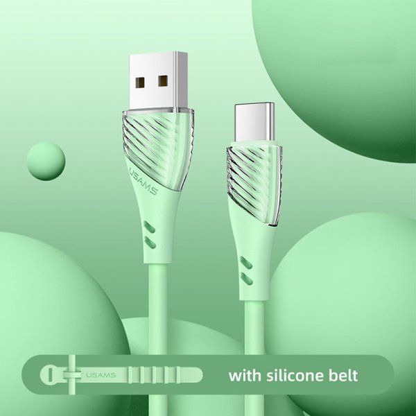 Дата кабель Usams US-SJ494 U65 Liquid Silicone USB to Type-C 3A 1m