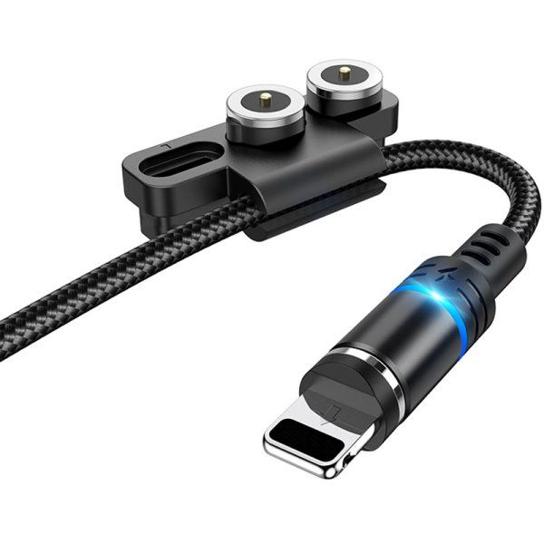 Дата кабель Hoco DU42 Magnetic 3in1 Lightning-microUSB-Type-C (1m)