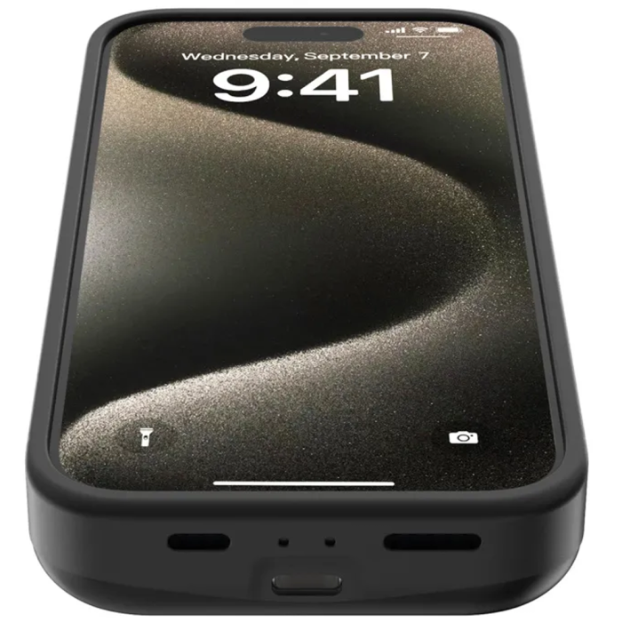 Чехол-зарядка для iPhone 15 Pro Max 6000 mAh black