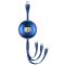 Дата кабель Usams US-SJ508 U69 3IN1 Retractable Cable 1m