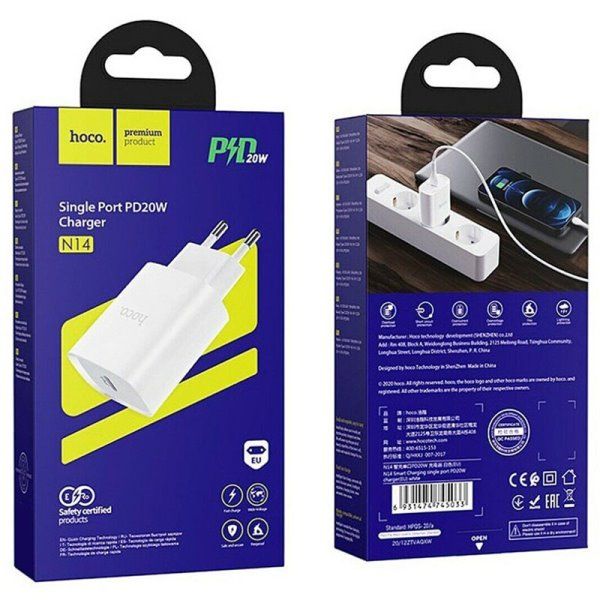 Зарядное устройство сетевое HOCO N14 PD 20W 1Type-C