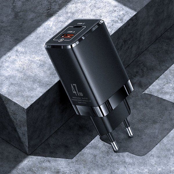 Зарядное устройство сетевое Usams US-CC137 T41 47W GaN PD + QC Mini