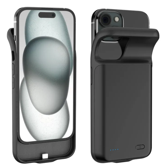Чехол-зарядка для iPhone 15/15 Pro 5000 mAh black