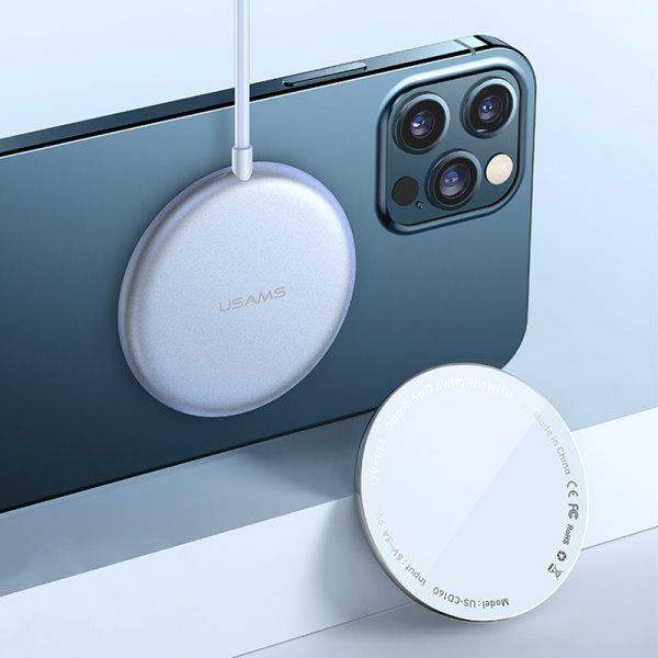 Беспроводное зарядное устройство Usams US-CD160 W2,15W, Type-C (магнитный)