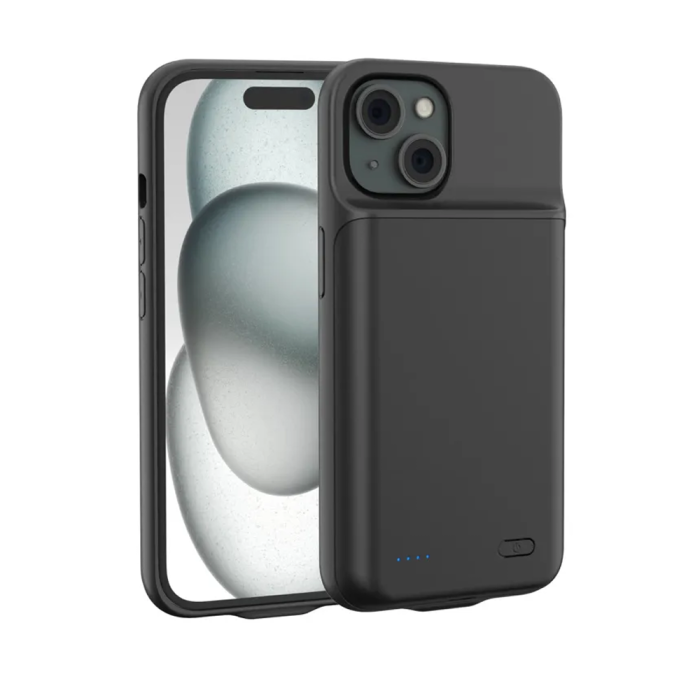 Чехол-зарядка для iPhone 15/15 Pro 5000 mAh black