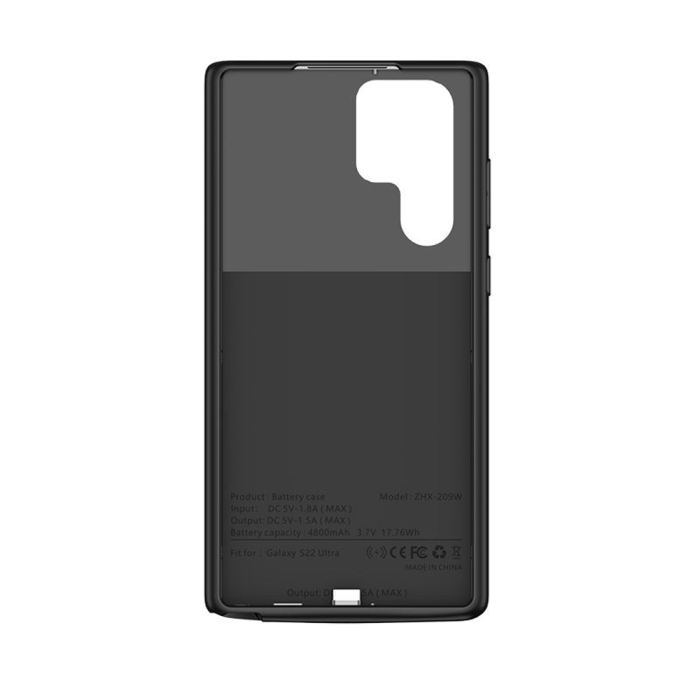 Чехол-аккумулятор для Samsung Galaxy S22 Ultra 4800 mAh Black
