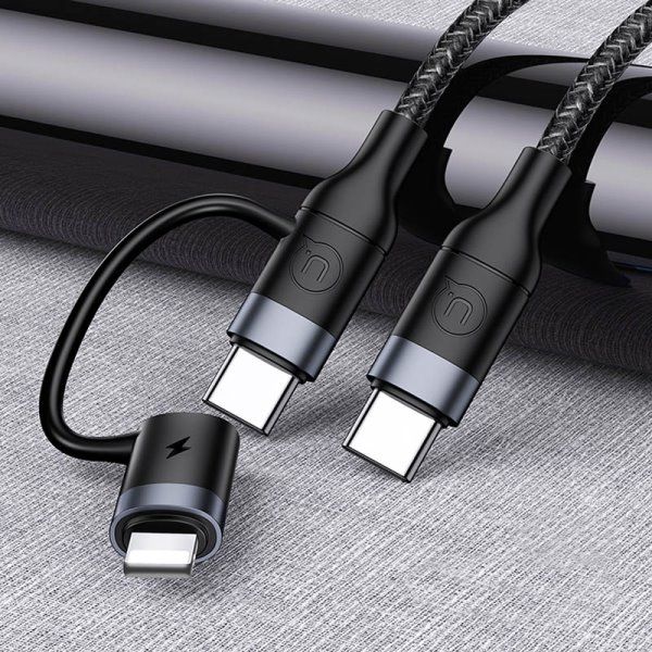 Дата кабель Usams US-SJ403 U31 60W Fast charging Type-C to Type-C / Lightning (1.2m)