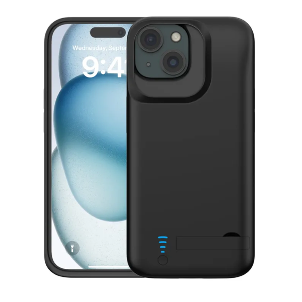 Чехол-зарядка для iPhone 15 Plus 6000 mAh black