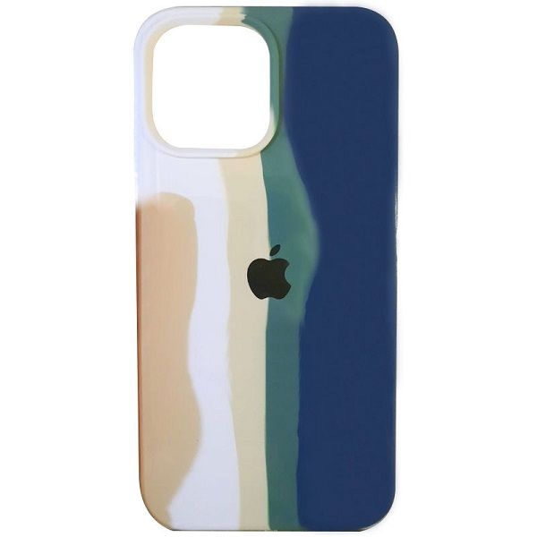 Чехол Silicone case Full Rainbow Apple iPhone 13