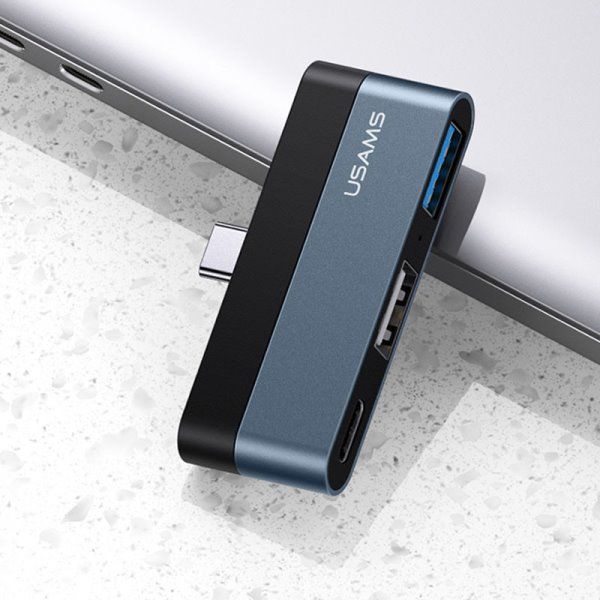 Переходник HUB Usams US-SJ490 Type-C Mini Hub (2USB port + Type-C)