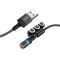Дата кабель Hoco DU42 Magnetic 3in1 Lightning-microUSB-Type-C (1m)