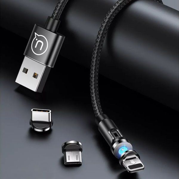 Дата кабель USAMS US-SJ472 U59 Lightning Rotatable Magnetic (1m)