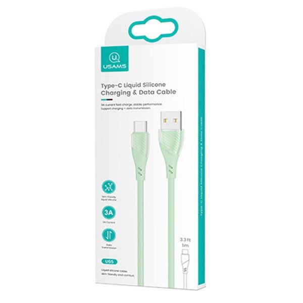 Дата кабель Usams US-SJ494 U65 Liquid Silicone USB to Type-C 3A 1m