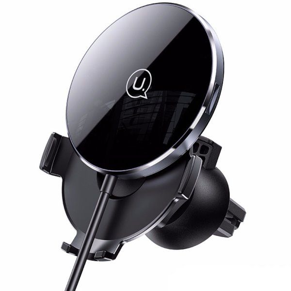 Автодержатель с беспроводным зарядным устройством USAMS US-CD164 Ultra-Slim 15W