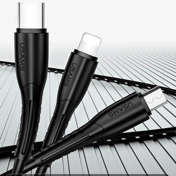 Дата кабель Usams US-SJ367 U35 3in1 USB to Combo 2A (1m)