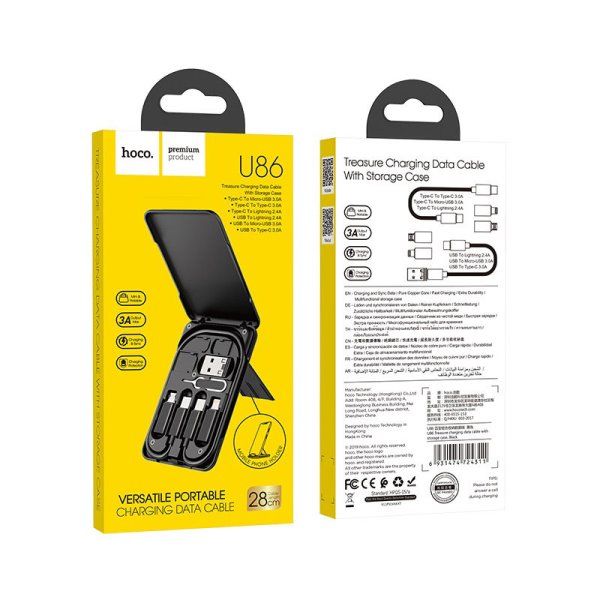 Дата кабель Hoco U86 "Treasure" 6in1 (0.28m)