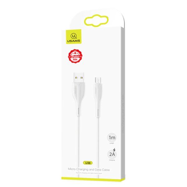 Дата кабель Usams US-SJ373 U-38 USB to MicroUSB 2A (1m)
