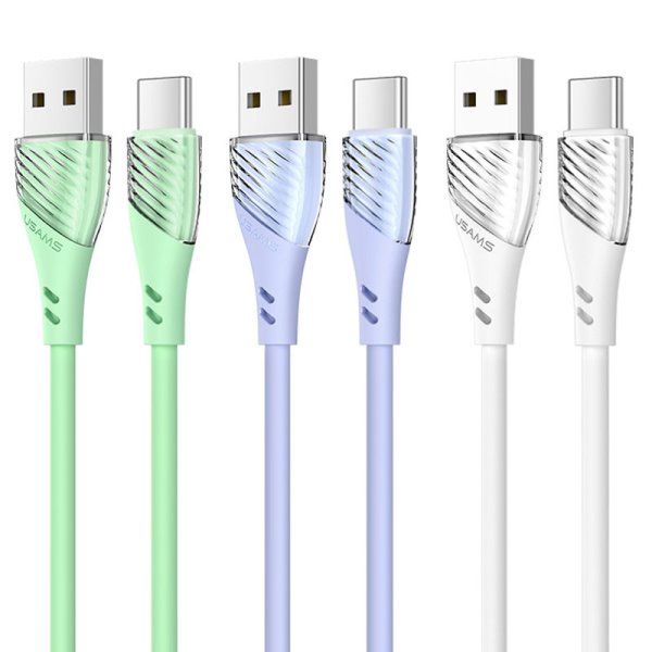 Дата кабель Usams US-SJ494 U65 Liquid Silicone USB to Type-C 3A 1m