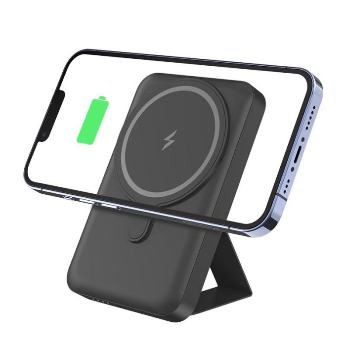 Чехол аккумулятор XON Magsafe Stand для iPhone 12/13/14 5000 mAh Black