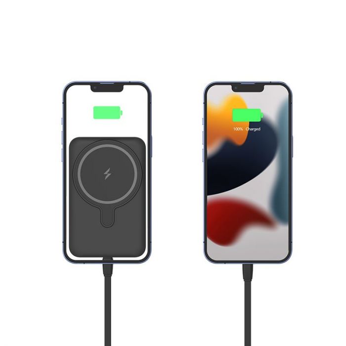 Чехол аккумулятор XON Magsafe Stand для iPhone 12/13/14 5000 mAh Black