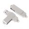 Портативный флеш-накопитель XON FlashDrive MultiConnect 128GB (USB 3.0 + Type-C + MicroUSB) Silver