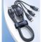 Дата кабель Usams US-SJ515 U73 3IN1 Aluminum Alloy Cable 1.2m