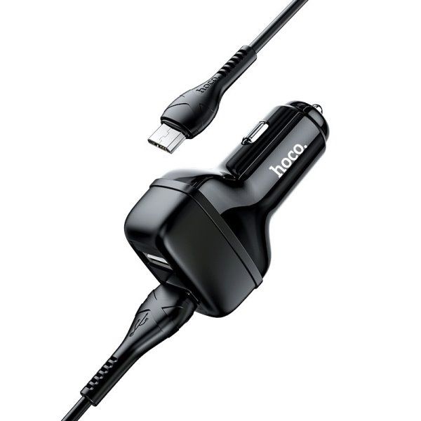 Автомобильное зарядное устройство Hoco Z36 (2USB/2.4A) + MicroUSB
