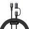 Дата кабель Baseus Twins 2in1 cable Type-C to Type-C 60W (20V/3A) + Lightning 18W (9V/2A) (1m)