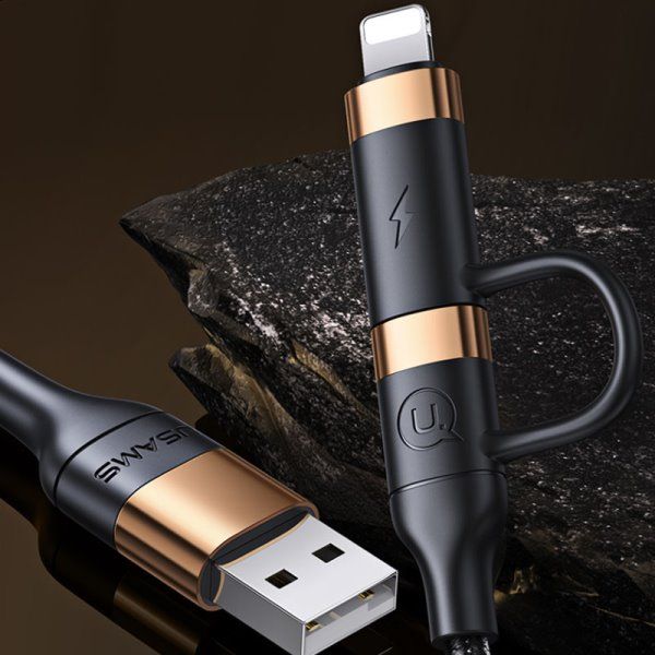 Дата кабель Usams US-SJ483 U62 USB + Type-C to Type-C + Lightning PD (1.2m)