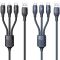 Дата кабель Usams US-SJ515 U73 3IN1 Aluminum Alloy Cable 1.2m