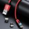 Дата кабель USAMS US-SJ472 U59 Lightning Rotatable Magnetic (1m)