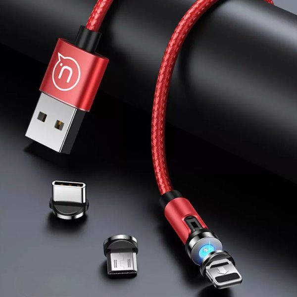 Дата кабель USAMS US-SJ472 U59 Lightning Rotatable Magnetic (1m)